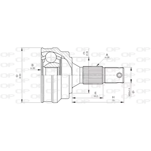 Sada kĺbov hnacieho hriadeľa OPEN PARTS CVJ5051.10