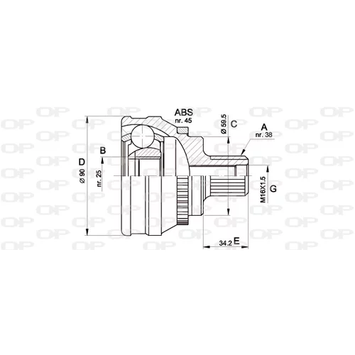 Sada kĺbov hnacieho hriadeľa OPEN PARTS CVJ5119.10