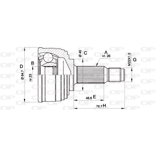 Sada kĺbov hnacieho hriadeľa OPEN PARTS CVJ5254.10