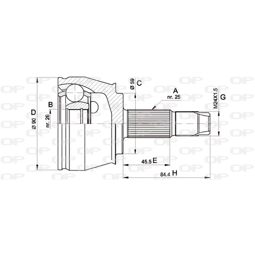 Sada kĺbov hnacieho hriadeľa OPEN PARTS CVJ5375.10