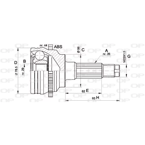 Sada kĺbov hnacieho hriadeľa OPEN PARTS CVJ5489.10