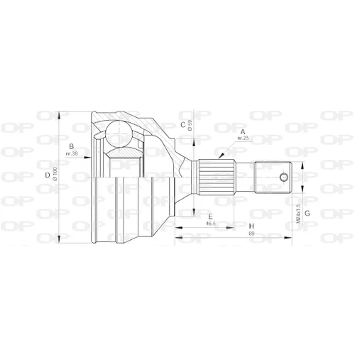 Sada kĺbov hnacieho hriadeľa OPEN PARTS CVJ5640.10