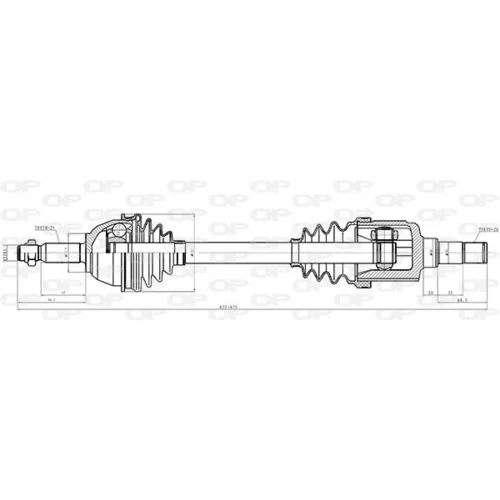 Hnací hriadeľ OPEN PARTS DRS6411.00