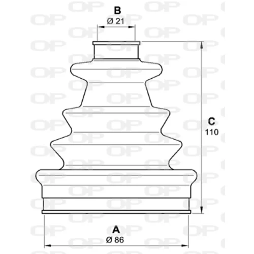 Manžeta hnacieho hriadeľa - opravná sada OPEN PARTS SJK7095.00 - obr. 1