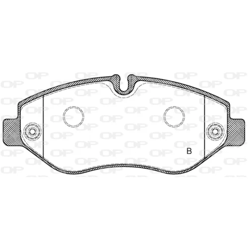 Sada brzdových platničiek kotúčovej brzdy OPEN PARTS BPA1245.02 - obr. 1