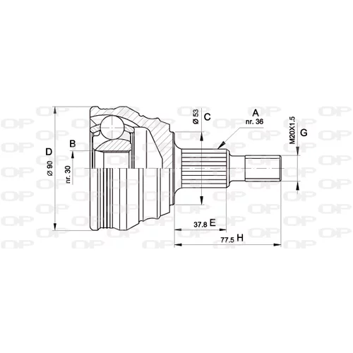 Sada kĺbov hnacieho hriadeľa OPEN PARTS CVJ5189.10