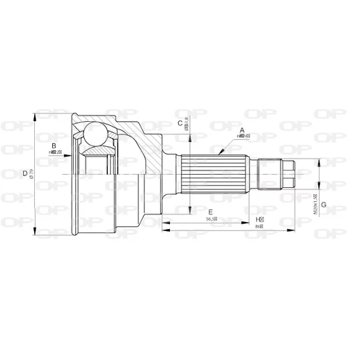 Sada kĺbov hnacieho hriadeľa OPEN PARTS CVJ5665.10