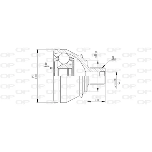 Sada kĺbov hnacieho hriadeľa OPEN PARTS CVJ5667.10