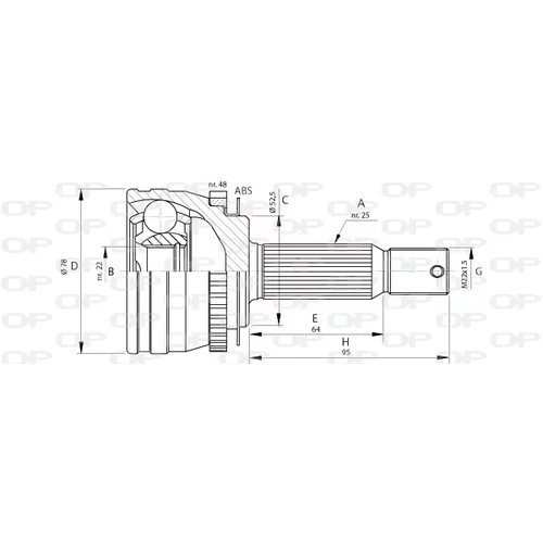 Sada kĺbov hnacieho hriadeľa OPEN PARTS CVJ5689.10