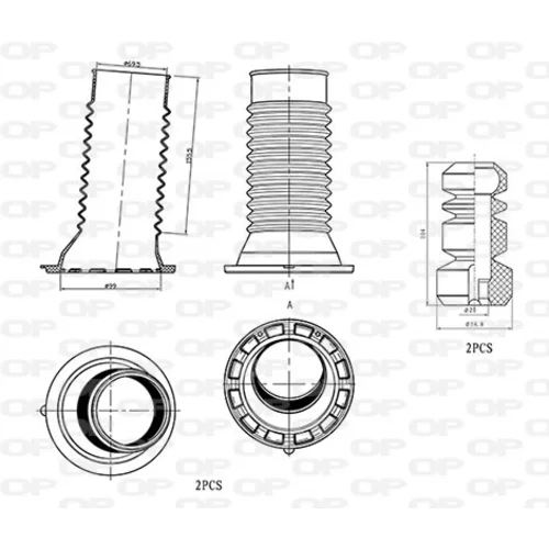 Ochranná sada tlmiča proti prachu OPEN PARTS DCK5015.04