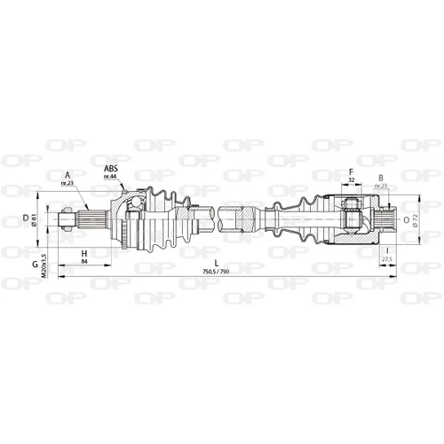 Hnací hriadeľ OPEN PARTS DRS6111.00