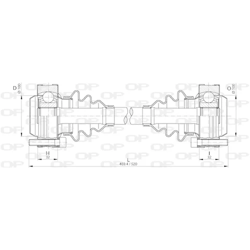 Hnací hriadeľ OPEN PARTS DRS6219.00