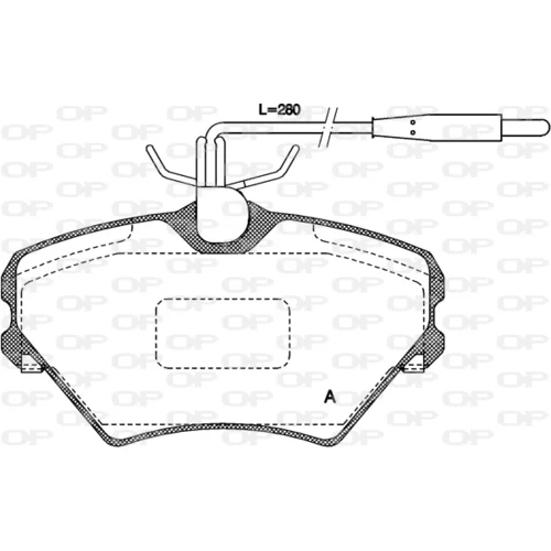 Sada brzdových platničiek kotúčovej brzdy OPEN PARTS BPA0485.02