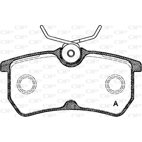 Sada brzdových platničiek kotúčovej brzdy OPEN PARTS BPA0693.00