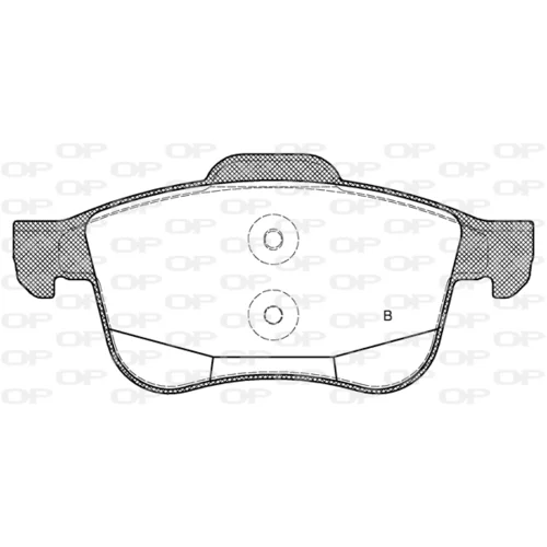 Sada brzdových platničiek kotúčovej brzdy OPEN PARTS BPA1183.12 - obr. 1