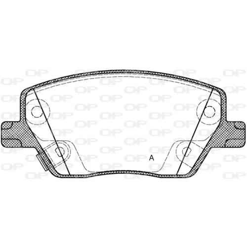 Sada brzdových platničiek kotúčovej brzdy OPEN PARTS BPA1695.02