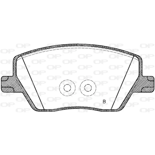Sada brzdových platničiek kotúčovej brzdy OPEN PARTS BPA1695.02 - obr. 1