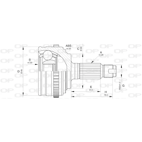 Sada kĺbov hnacieho hriadeľa OPEN PARTS CVJ5605.10