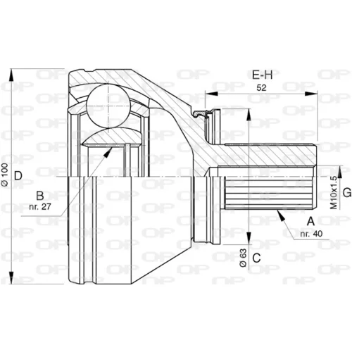 Sada kĺbov hnacieho hriadeľa OPEN PARTS CVJ5744.10