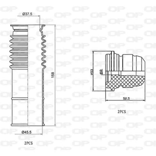 Ochranná sada tlmiča proti prachu OPEN PARTS DCK5001.04