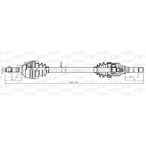 Hnací hriadeľ OPEN PARTS DRS6171.00