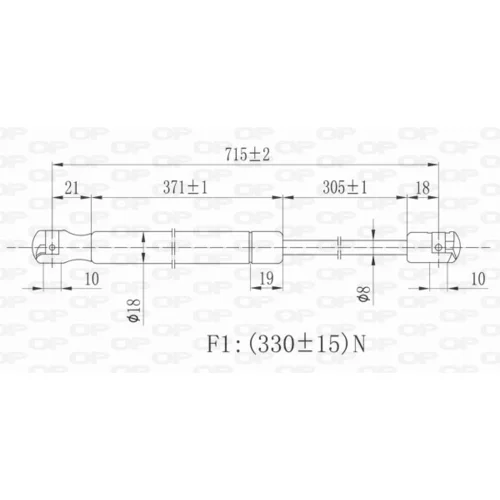 Plynová vzpera, kapota motora OPEN PARTS GSR6052.00