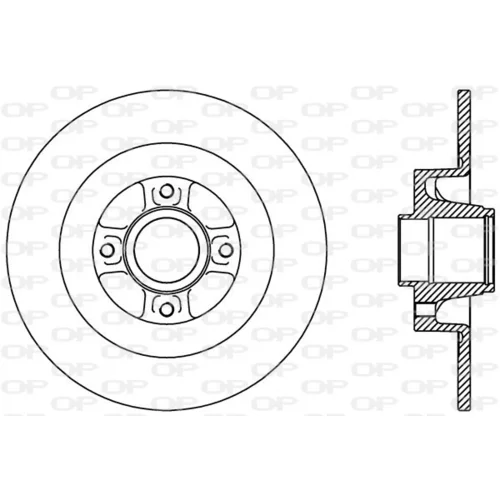 Brzdový kotúč OPEN PARTS BDA2427.10