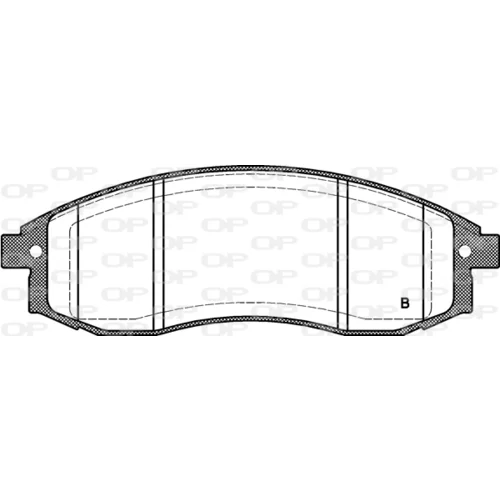 Sada brzdových platničiek kotúčovej brzdy OPEN PARTS BPA0598.12 - obr. 1