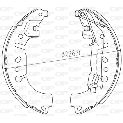 Sada brzdových čeľustí OPEN PARTS BSA2260.00