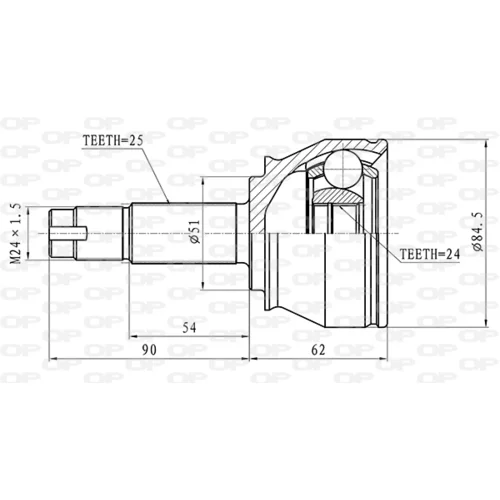 Sada kĺbov hnacieho hriadeľa OPEN PARTS CVJ5439.10