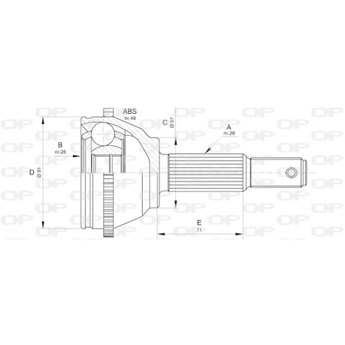 Sada kĺbov hnacieho hriadeľa OPEN PARTS CVJ5604.10