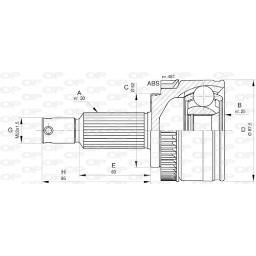 Sada kĺbov hnacieho hriadeľa OPEN PARTS CVJ5800.10