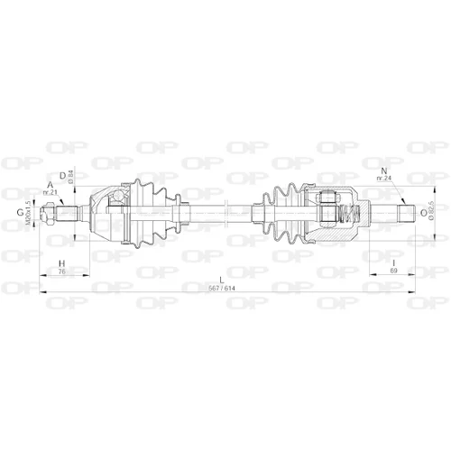 Hnací hriadeľ OPEN PARTS DRS6002.00