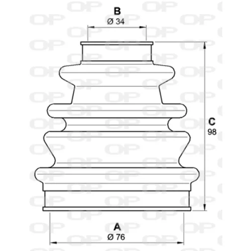 Manžeta hnacieho hriadeľa - opravná sada OPEN PARTS SJK7014.00 - obr. 1