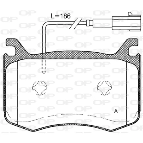 Sada brzdových platničiek kotúčovej brzdy OPEN PARTS BPA1721.02