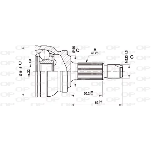 Sada kĺbov hnacieho hriadeľa OPEN PARTS CVJ5029.10