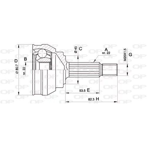 Sada kĺbov hnacieho hriadeľa OPEN PARTS CVJ5158.10