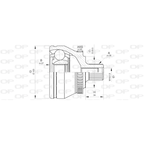 Sada kĺbov hnacieho hriadeľa OPEN PARTS CVJ5621.10