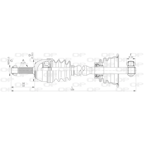 Hnací hriadeľ OPEN PARTS DRS6012.00