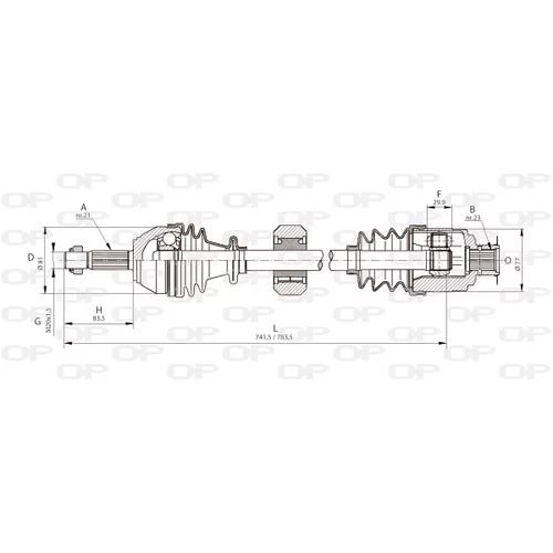 Hnací hriadeľ OPEN PARTS DRS6037.00