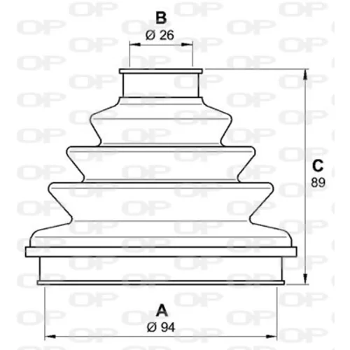 Manžeta hnacieho hriadeľa - opravná sada OPEN PARTS SJK7086.00 - obr. 1