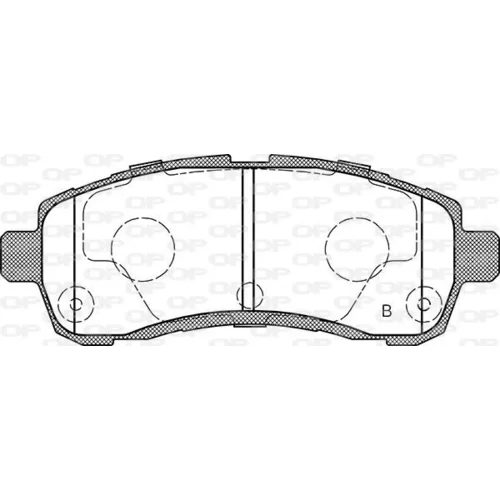 Sada brzdových platničiek kotúčovej brzdy OPEN PARTS BPA0001.01 - obr. 1