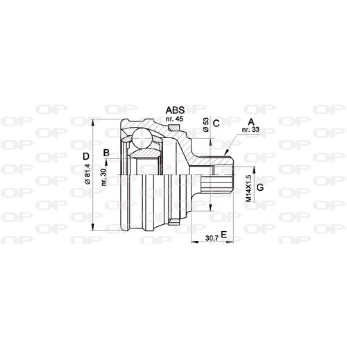 Sada kĺbov hnacieho hriadeľa OPEN PARTS CVJ5120.10