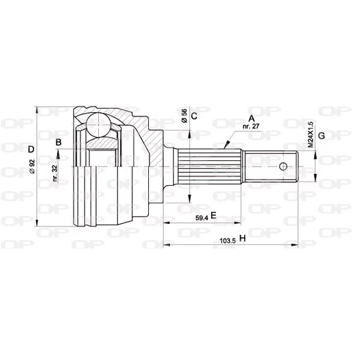 Sada kĺbov hnacieho hriadeľa OPEN PARTS CVJ5172.10