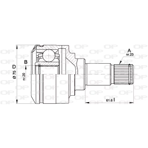 Sada kĺbov hnacieho hriadeľa OPEN PARTS CVJ5406.20