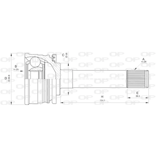 Sada kĺbov hnacieho hriadeľa OPEN PARTS CVJ5560.10