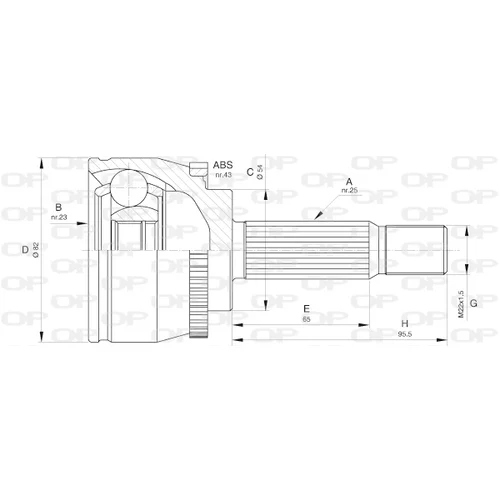 Sada kĺbov hnacieho hriadeľa OPEN PARTS CVJ5601.10