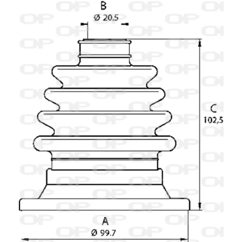 Manžeta hnacieho hriadeľa - opravná sada OPEN PARTS SJK7001.00 - obr. 1