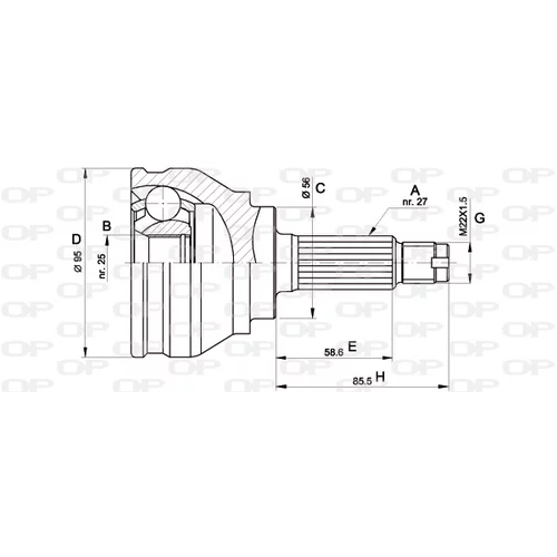 Sada kĺbov hnacieho hriadeľa OPEN PARTS CVJ5151.10