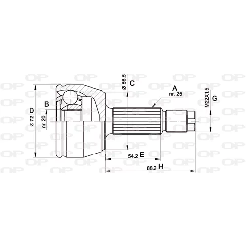 Sada kĺbov hnacieho hriadeľa OPEN PARTS CVJ5277.10